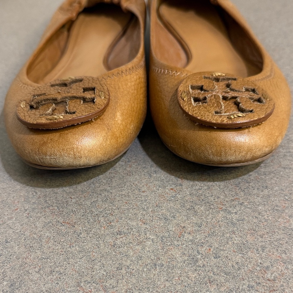 Tory Burch Women's Brown Leather Loafers - Picture 2 of 6